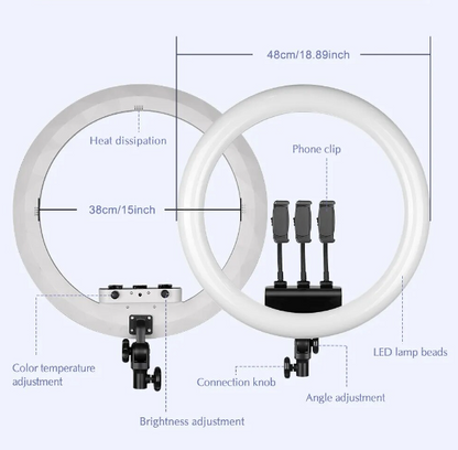 Ring Light LED with Tripod Studio Photo Lamp For Photography, Makeup, and YouTube Live